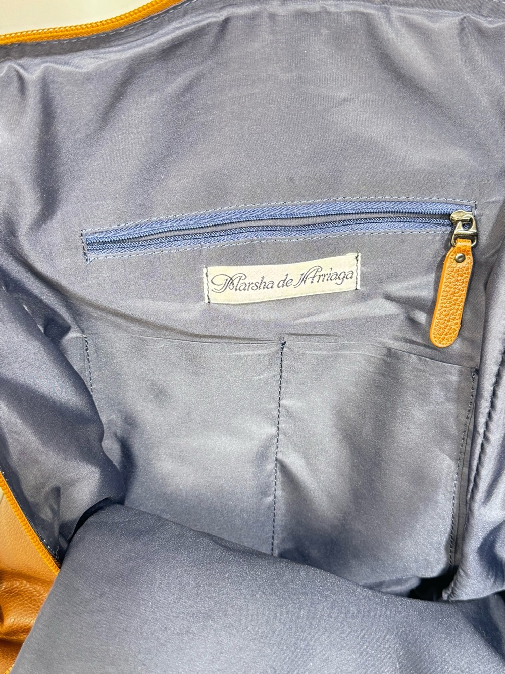 Marsha de Arriaga Brown Leather Grand National Morgan Horse Show Backpack - Picture 3 of 16